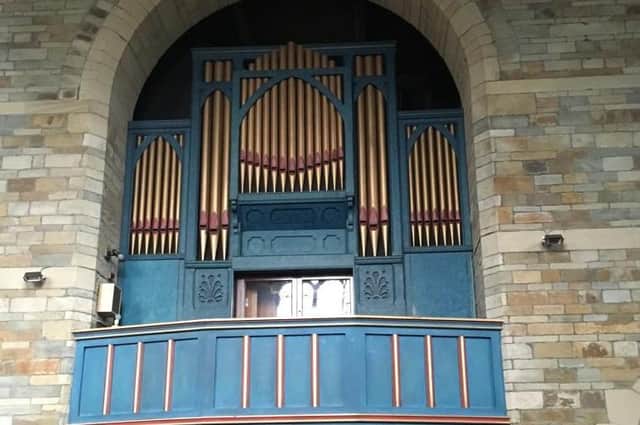 The organ at St John's Church, Rastrick.