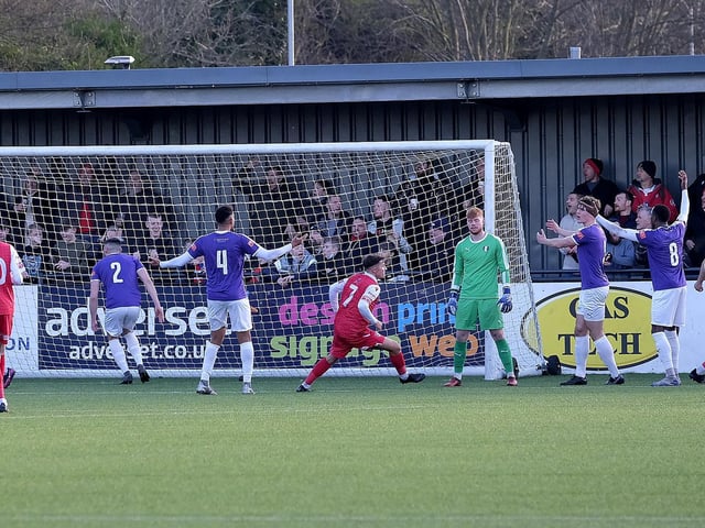 The first goal goes in for Boro against Grantham