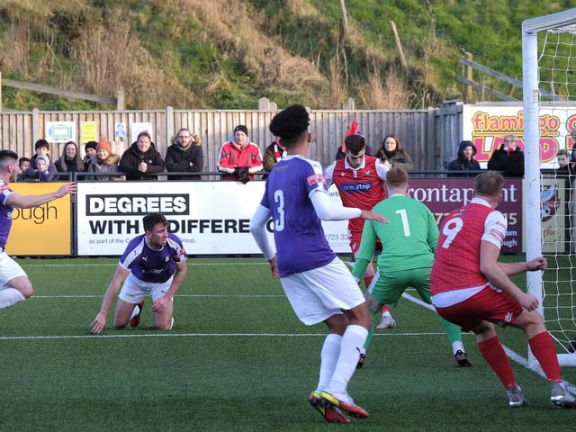 Boro put pressure on the Grantham goal