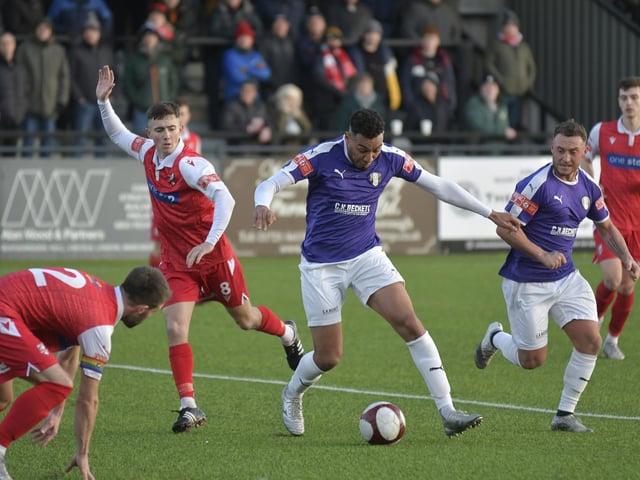 Grantham Town on the attack