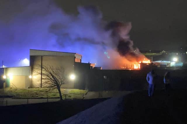 The fire at Ash Green Primary School's Upper Site. Photo by Curtis Cato