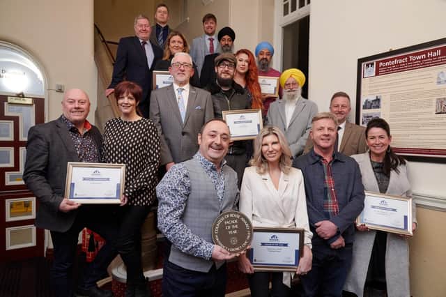 The winners of the Pontefract Civic Society Design Awards.
Not pictured  No 1 Letting, Heritage Award and  La Rokka Mediterranean Kitchen, Improvement Award. Pics courtesy of Porl Medlock.