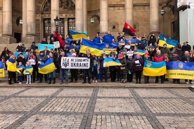 The Stand With Ukraine event was held in Leeds
