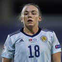 Scotland and Manchester United star Kirsty Hanson. Picture: Jose Manuel Alvarez / Quality Sport Images / Getty Images