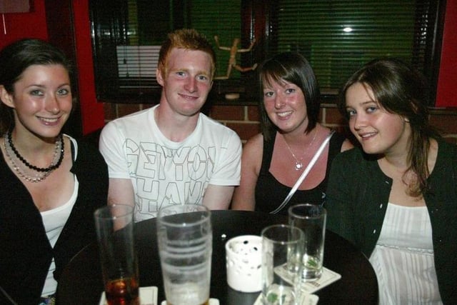 Georgina, Stephen, Alison and Anna on a Sowerby Bridge night out in 2007.