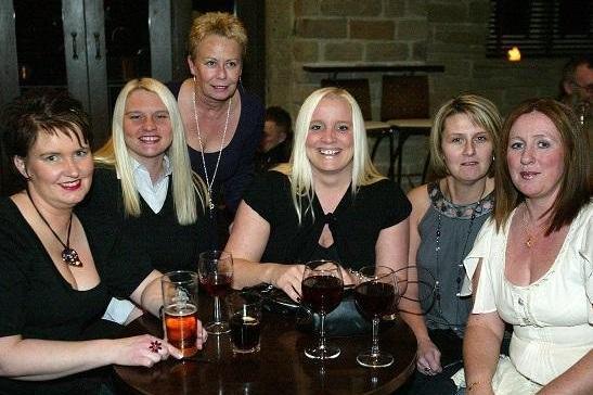 Julie, Emma, Maureen, Sarah the birthday girl, Colette and Becky in Sowerby Bridge back in 2008.