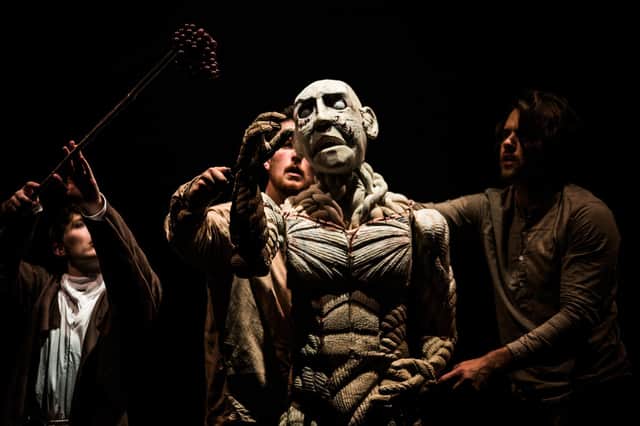 The puppetry in Blackeyed Theatre's Frankenstein is created and directed by Yvonne Stone
