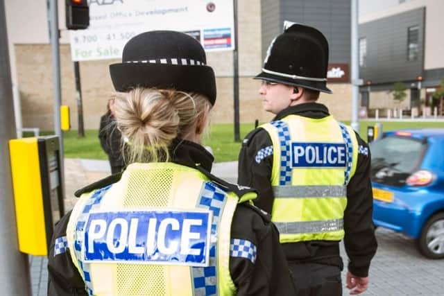 Police officers in Halifax town centre