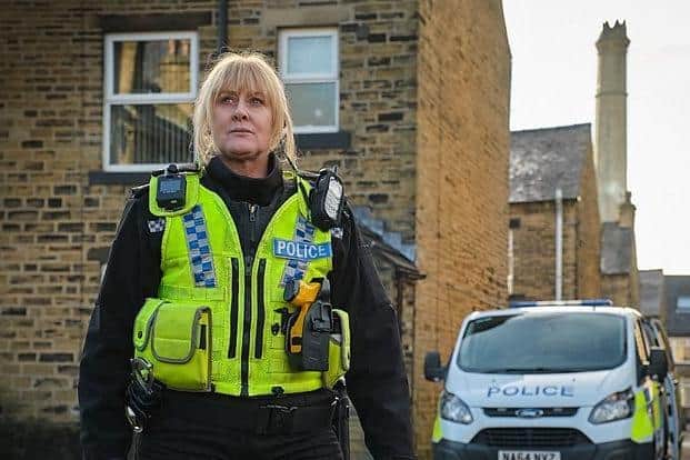 Sarah Lancashire has been spotted in Halifax this morning filming for Happy Valley