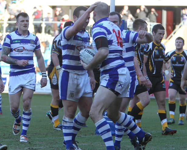 Halifax RLFC defeated Rochdale Hornets 38-6 in the Northern Rail Cup.