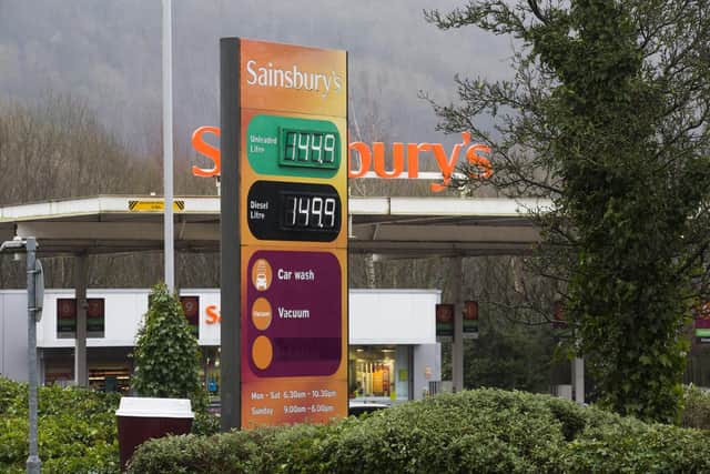 Fuel prices at Sainsbury's in Halifax