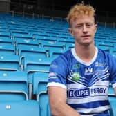 Lachlan Walmsley scored a sensational interception try to set home fans' hearts racing in the fourth-round Challenge Cup tie against Featherstone Rovers at The Shay. Picture: Halifax Panthers RL.