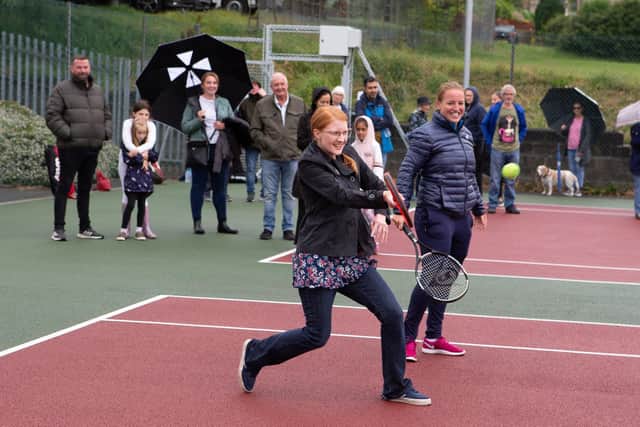Halifax's MP Holly Lynch opening a new tennis club in Northowram