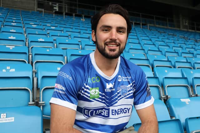Frenchman Louis Jouffret opened the tryscoring for Halifax Panthers in their Betfred Championship defeat at Featherstone Rovers. Picture: courtesy Halifax RL.