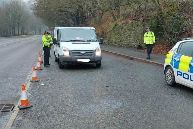 Roadside checks being carried out in Todorden