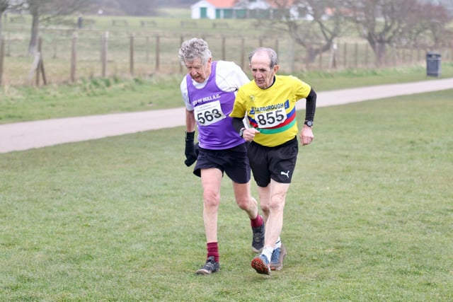 Scarborough AC's Mick Thompson, right, in action at the East Yorkshire Cross Country League fixture at Sewerby

Photo by TCF Photography