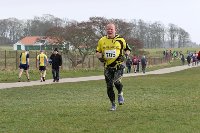 Bridlington Road Runners' Dave Pring in action at the cross country league fixture