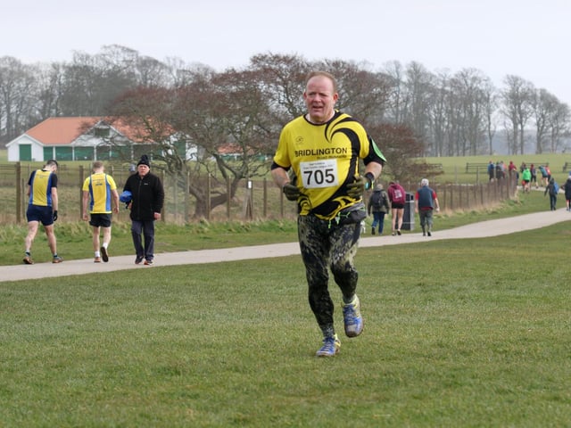 Bridlington Road Runners' Dave Pring in action at the cross country league fixture