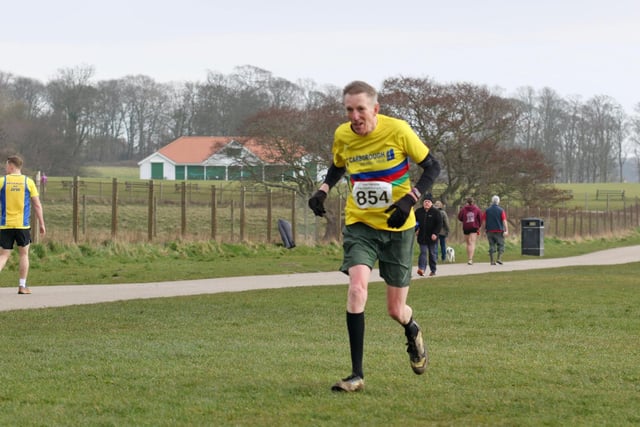 A Scarborough AC athlete in action at the East Yorkshire Cross Country League fixture at Sewerby

Photo by TCF Photography