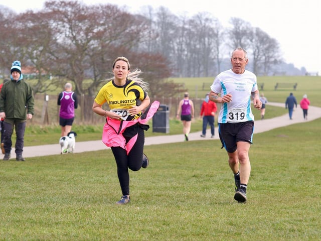 Bridlington Road Runners' Laura Nurse in action at the East Yorkshire Cross Country League fixture at Sewerby
Photo by TCF Photography