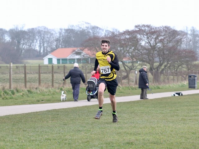 A Bridlington Road Runners athlete in action at the East Yorkshire Cross Country League fixture at Sewerby
Photo by TCF Photography