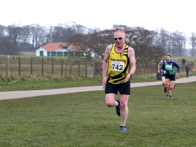 A Brid Road Runners athlete in action at the East Yorkshire Cross Country League fixture at Sewerby
Photo by TCF Photography