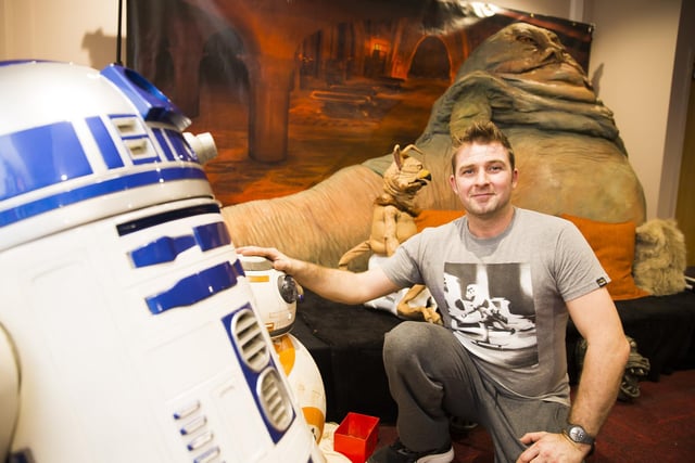 Lewis Green with his Star Wars display.