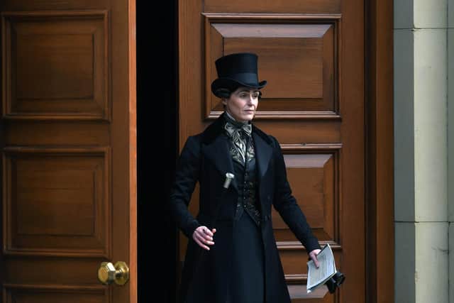 Suranne Jones as Anne Lister during the filming of Gentleman Jack.