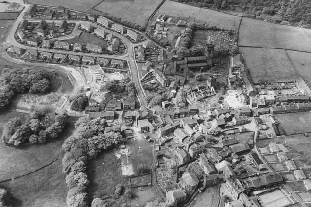 Aerial view of Heptonstall in 1972.