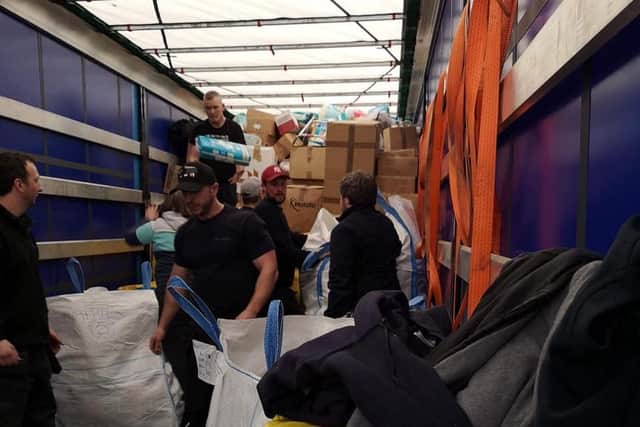 Volunteers filled two lorries in one day last week