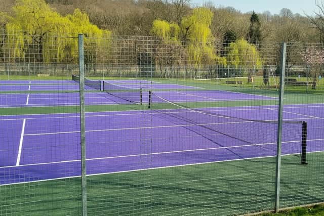 The improved tennis courts in Brighouse