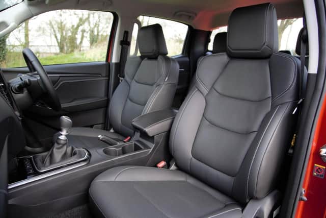The D-Max interior is a match for many luxury cars