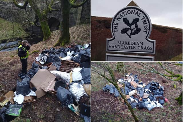 Fly tipping at Blackdean, Hardcastle Crags