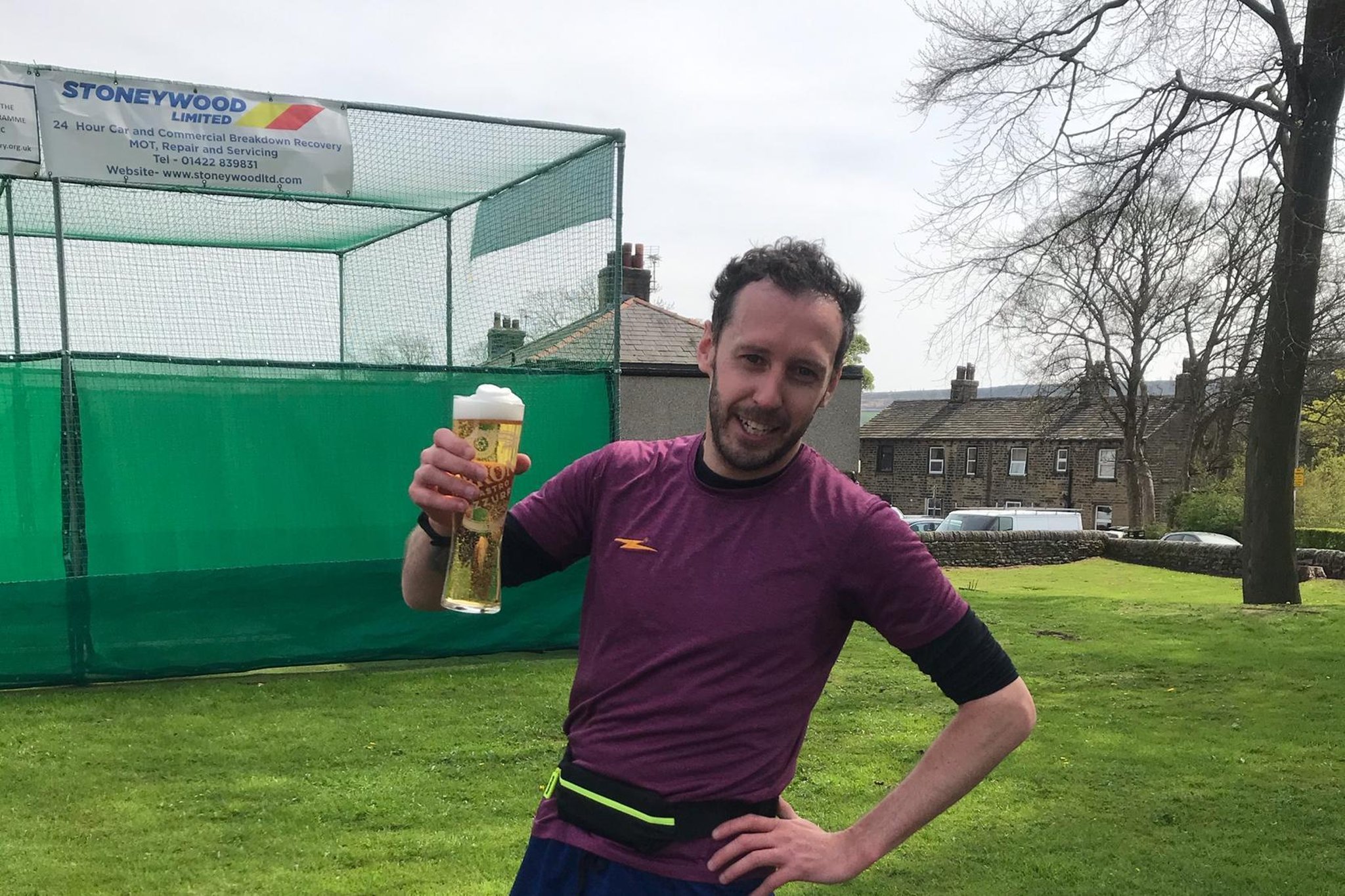 Cricket club captain completes 18 mile fundraising run around Calder Valley clubs