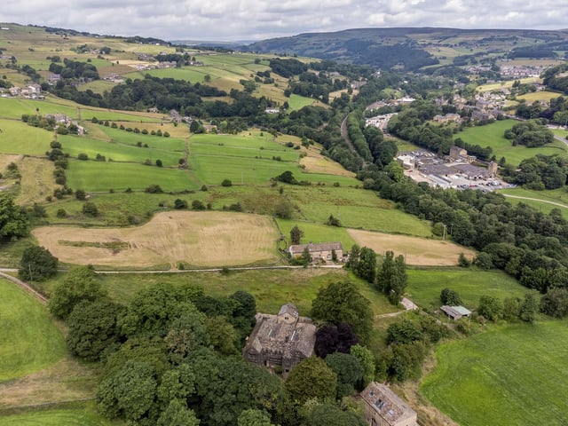 Looking out over the Hall to the valley beyond.