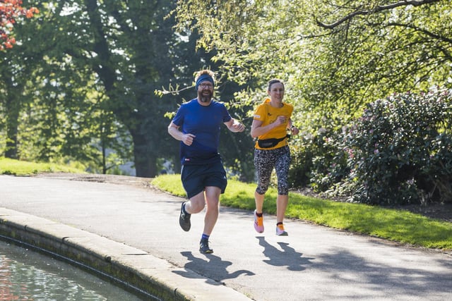 Runners compete in the Dewsbury parkrun.