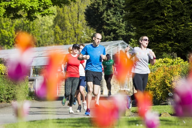 Runners compete in the Dewsbury parkrun.