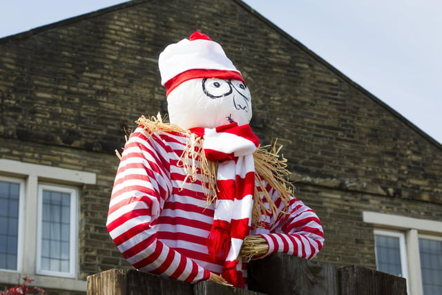 One of the creative scarecrows made by residents and businesses