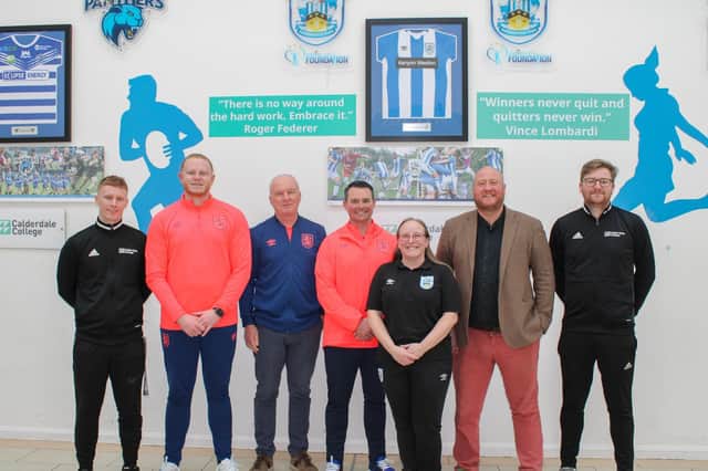 Huddersfield Town Women FC, Huddersfield Town Foundation and Calderdale College Sport Academies colleagues