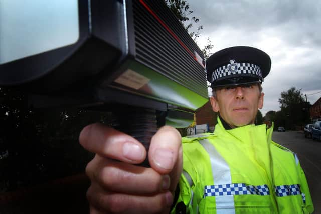 Speed checks were carried out outside a Calderdale school