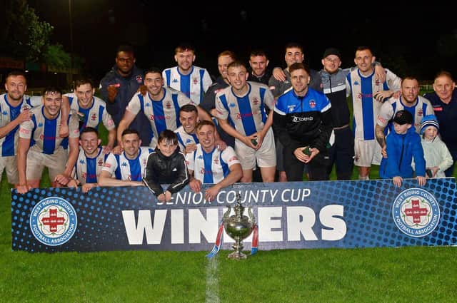 Liversedge celebrate their cup victory