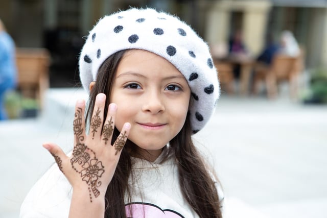 Megan Portillo with her henna tattoo