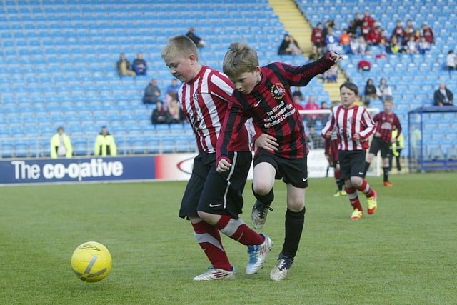 Crossley Swifts take on Ryburn Reds in an under-10s tournament at The Shay.