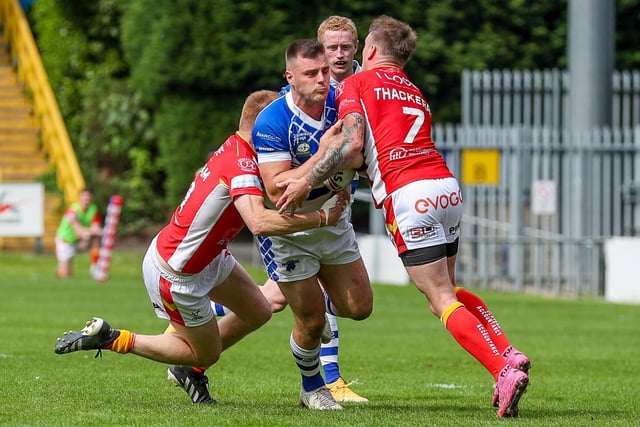 Action from Halifax Panthers' victory over Sheffield Eagles on Sunday. Picture: Simon Hall
