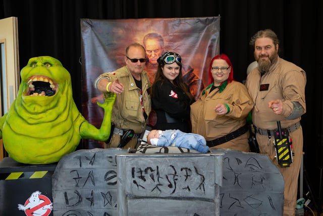 The Ghostbusters team at Hali-Con