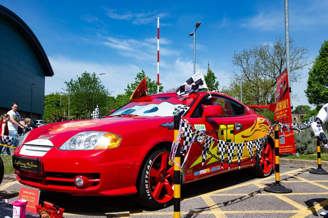 The vehicles on show included this Lightning McQueen from Disney's Cars