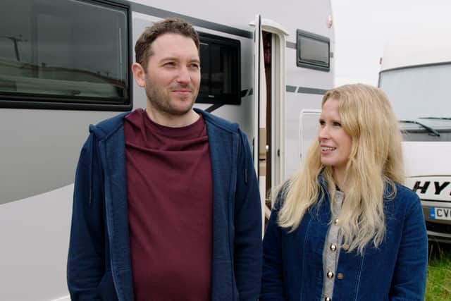 Jon Richardson and Lucy Beaumont. Picture: UKTV/Screengrabs