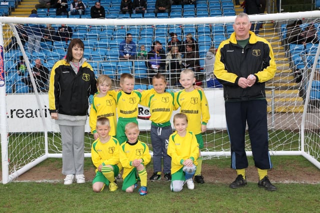 The St Columbas team at the Junior World Cup football event at the Shay in May 2013. Picture Gordon Wilkinson