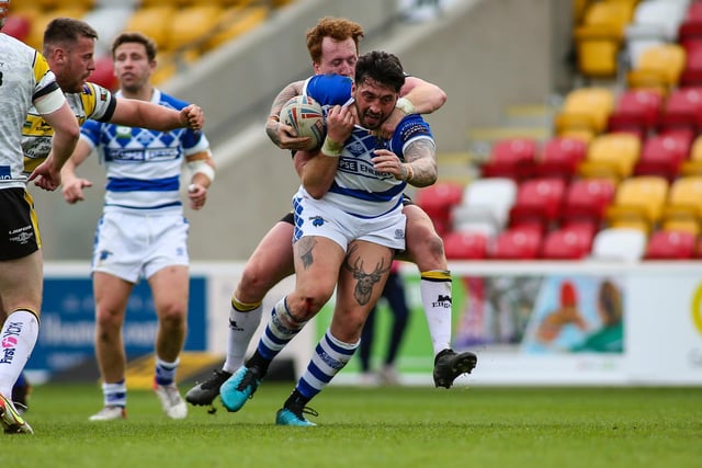 Action from Halifax Panthers' victory over York City Knights. Picture: Simon Hall