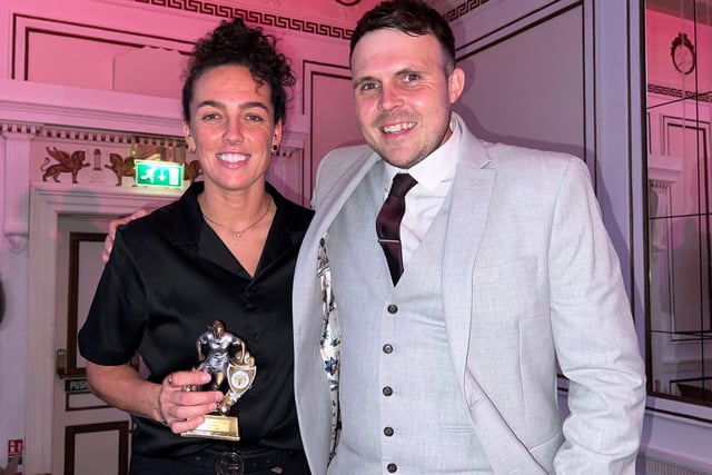 Shauna Legge scooped the Players' Player and Supporters' Player awards for Brighouse Town Women in the club's annual presentation night. It was the first time that the club's men's and women's teams had staged a joint awards event.